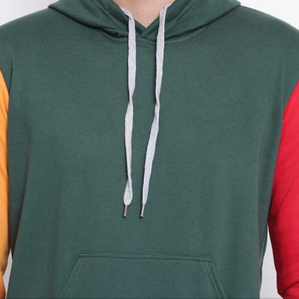 Green Yellow And Red Color Block Hoodie Maker - Image 4