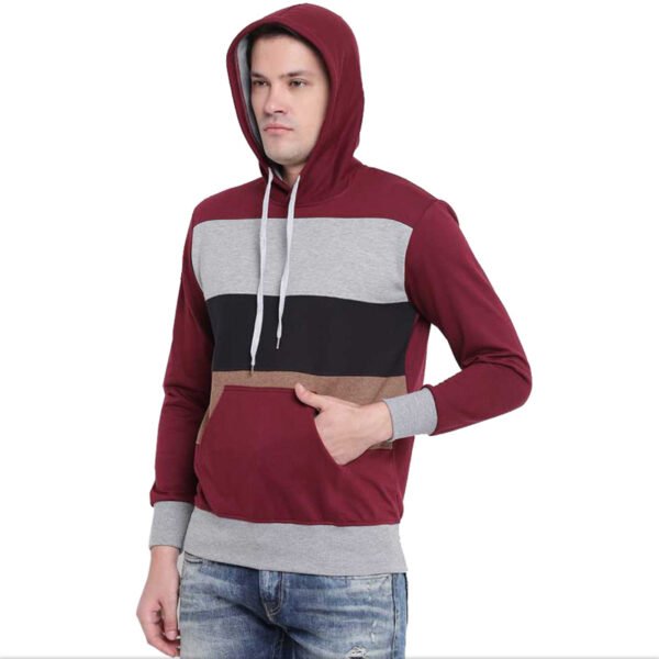 Multi Color Block Hoodie Custom Logo - Image 2