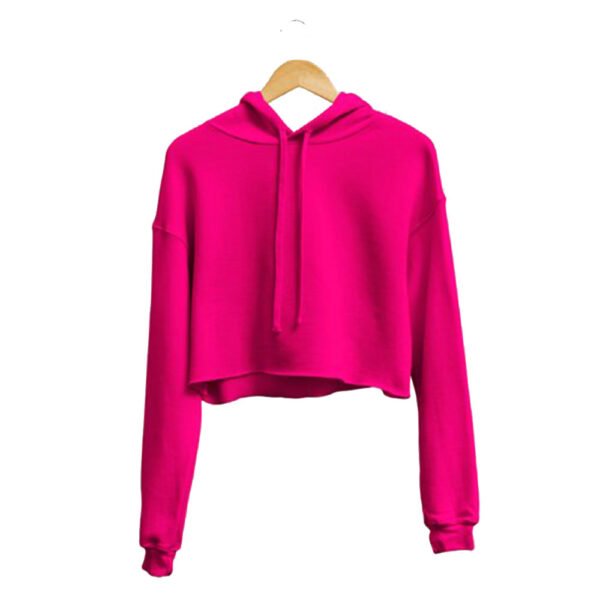 Sharp Pink Women Cropped Hoodie Supplier