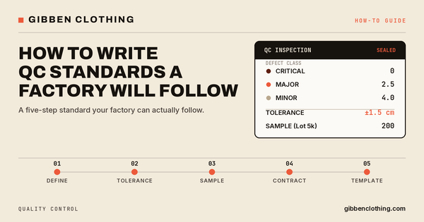 QC Standards for Clothing Manufacturing