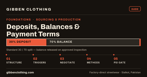 Clothing Factory Payment Terms