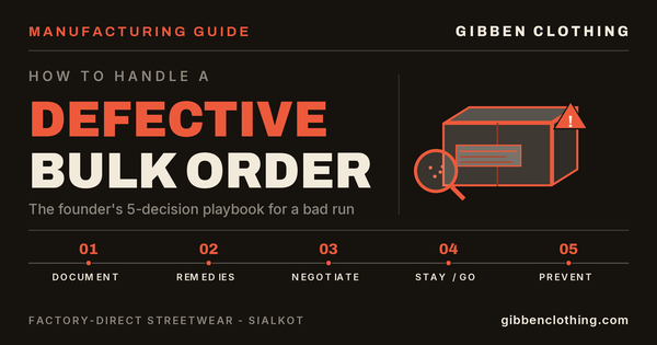 Handle Defective Clothing Order