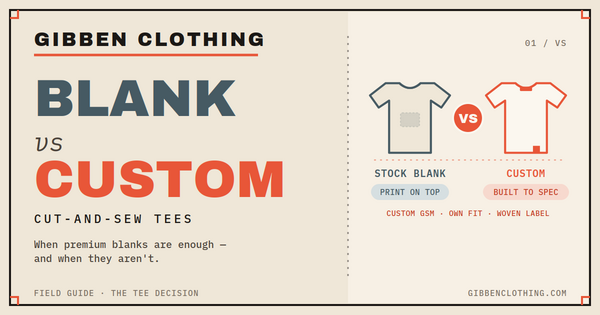 Blank vs Custom Cut And Sew T Shirts