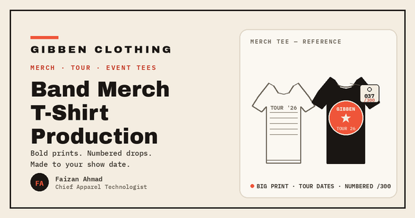 Band Merch T Shirt Production Guide