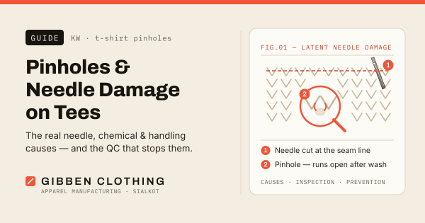 T Shirt Pinholes Needle Damage